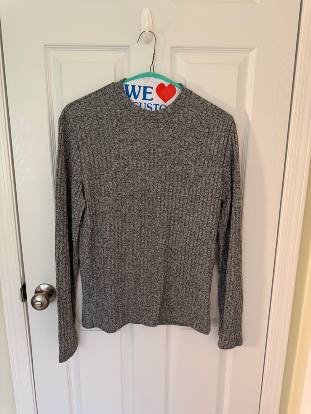 ASOS Men's Grey Ribbed Turtleneck Sweater